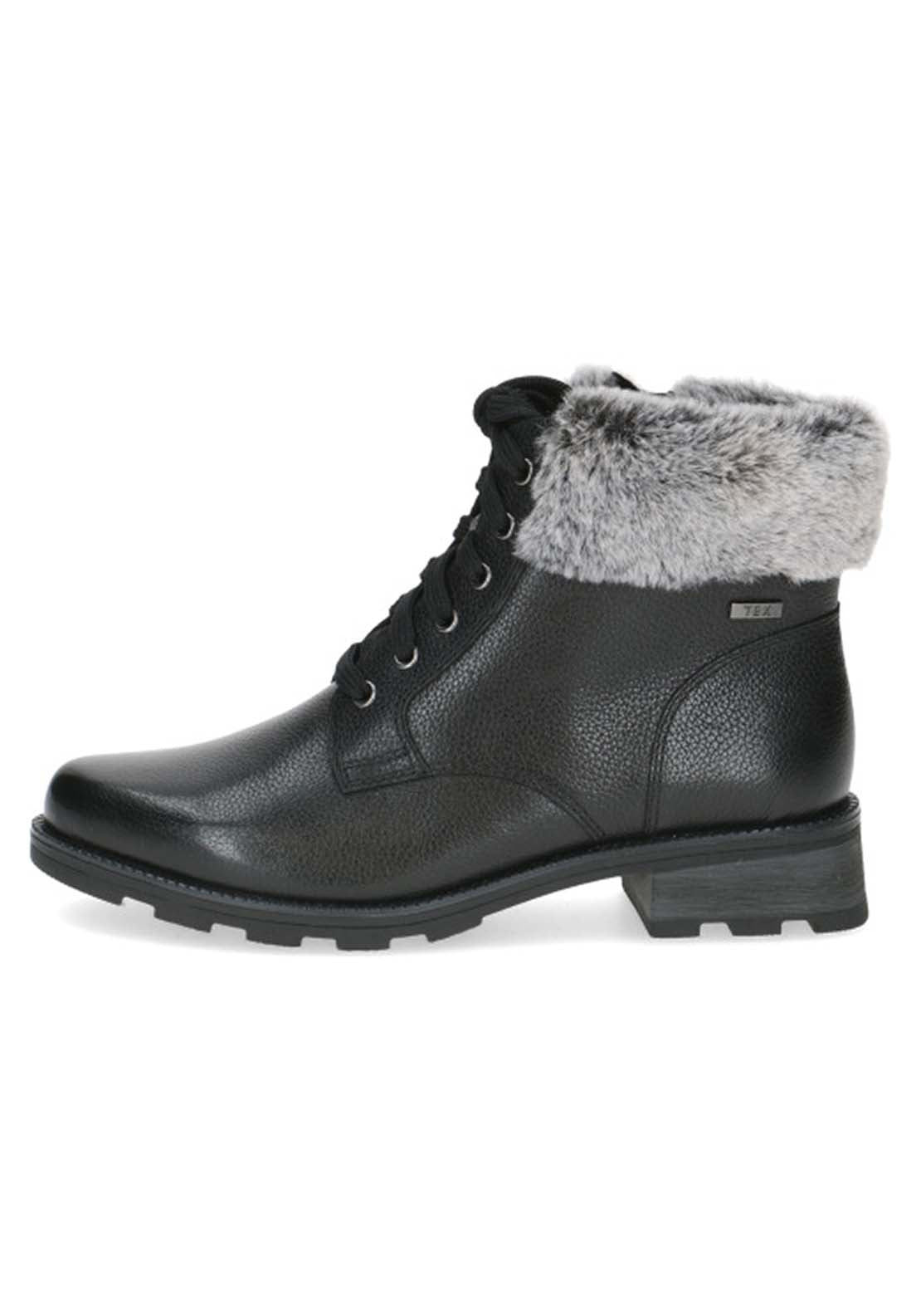 Caprice Ladies Ankle Boot - Black Comb 1 Shaws Department Stores