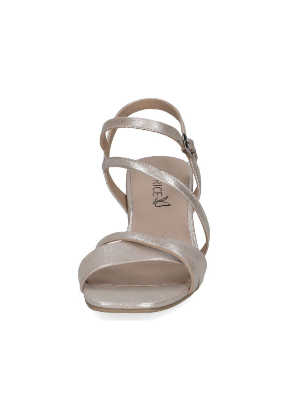 Caprice Strappy Block Heel Sandal - Taupe Seu Met 4 Shaws Department Stores