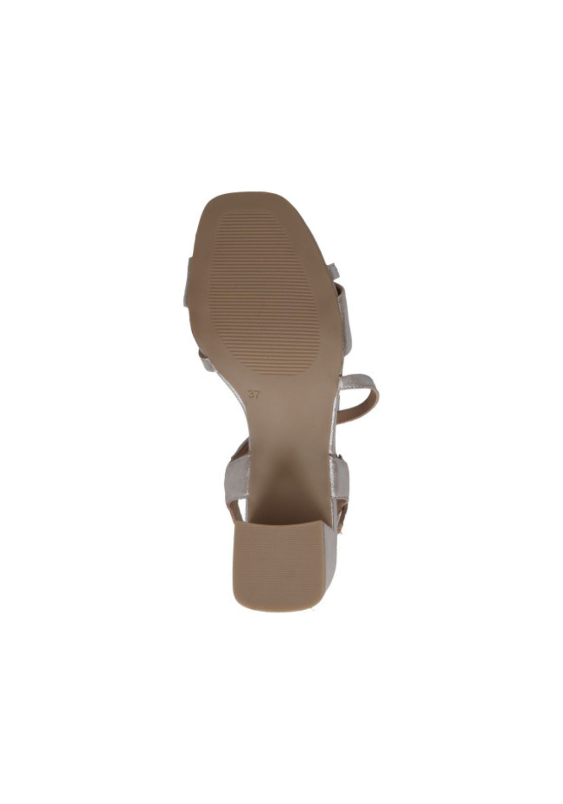 Caprice Strappy Block Heel Sandal - Taupe Seu Met 6 Shaws Department Stores