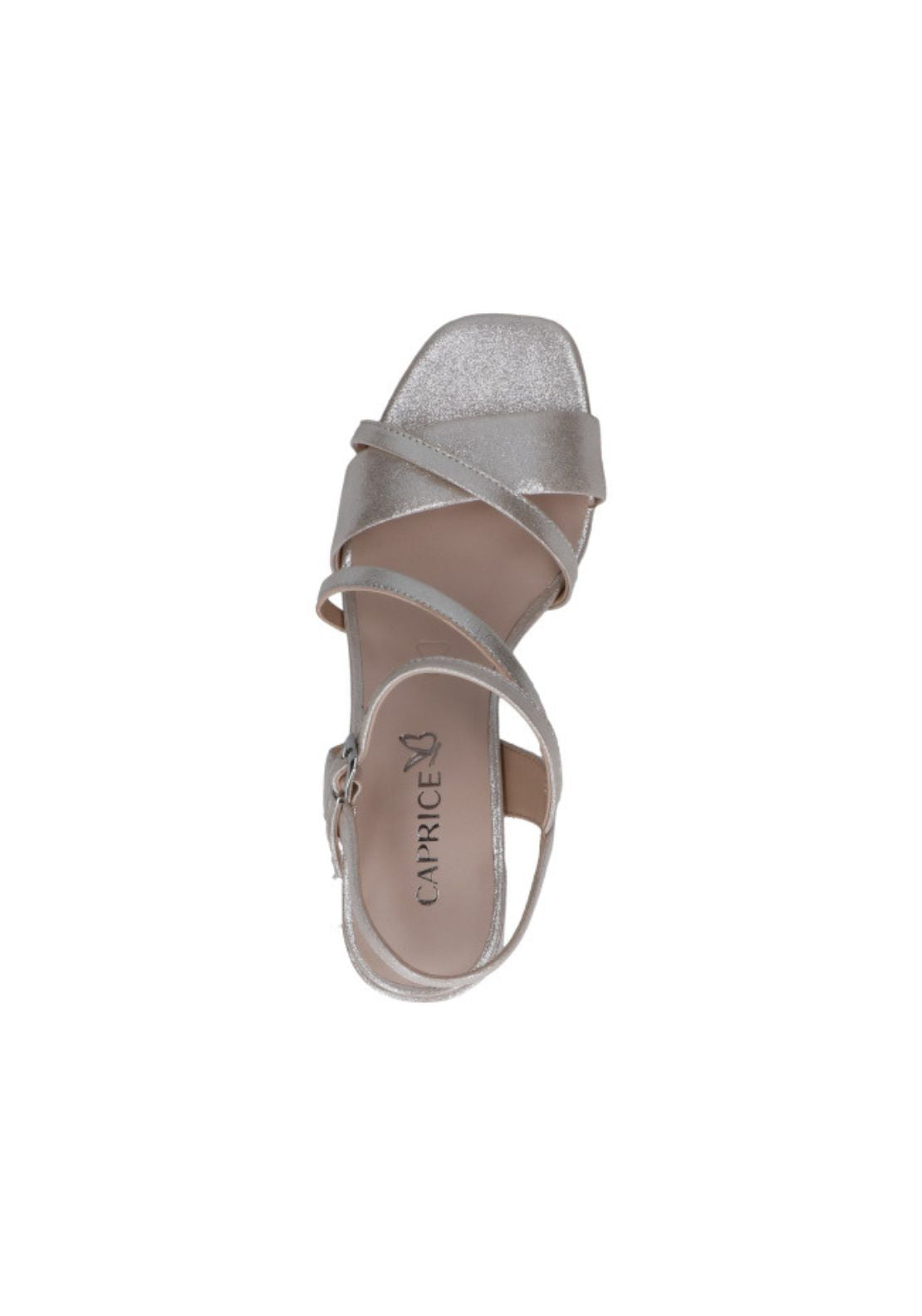 Caprice Strappy Block Heel Sandal - Taupe Seu Met 5 Shaws Department Stores