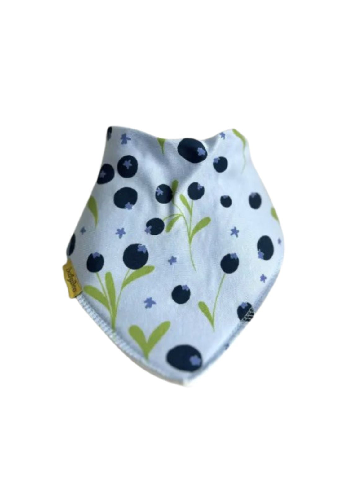 Babyboo Super Blueberries Organic Cotton DribbleBoo Bandana Bib - Blue 1 Shaws Department Stores
