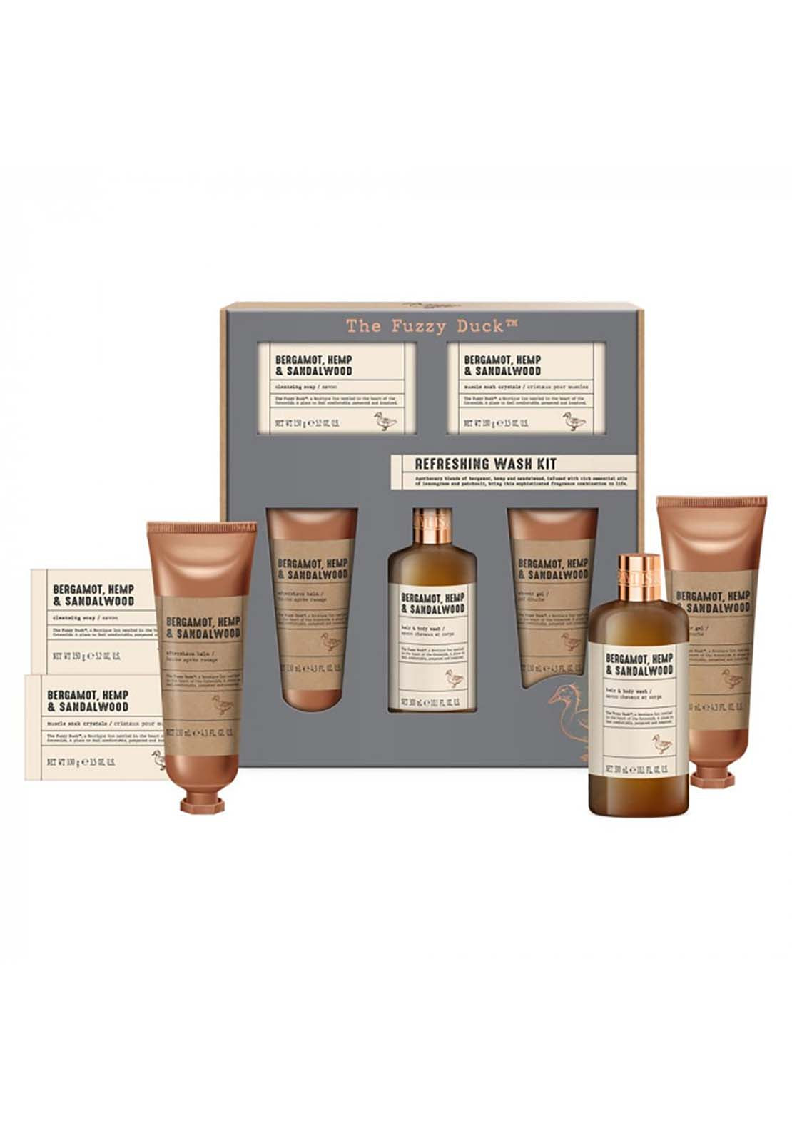 Baylis &amp; Harding Bergamot, Hemp &amp; Sandalwood Refreshing Wash Kit Gift Set 2 Shaws Department Stores