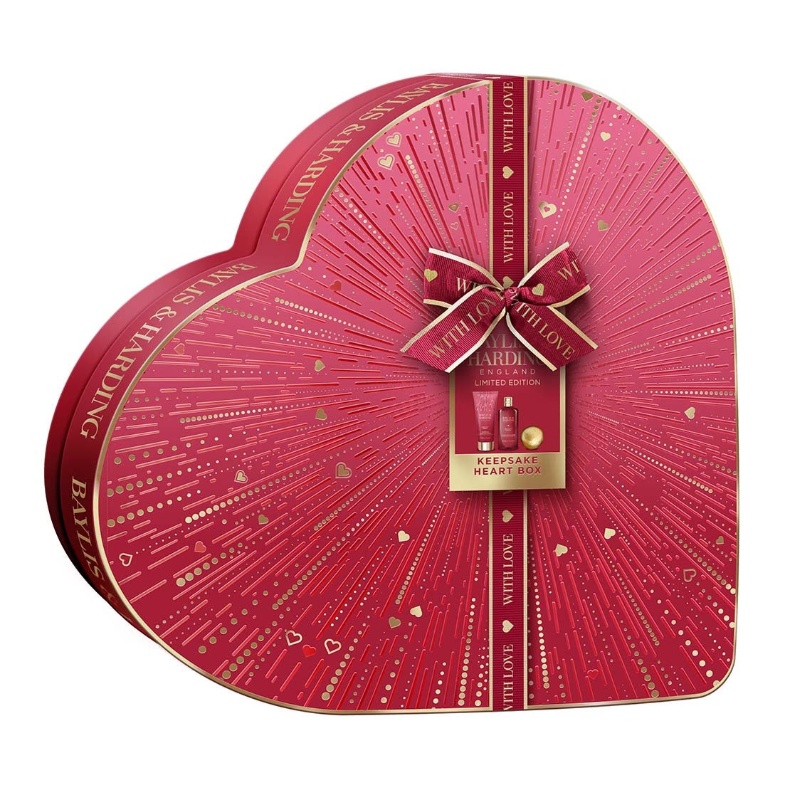 Midnight Cherry Luxury Heart Keepsake Gift Box Gift Set - Multi