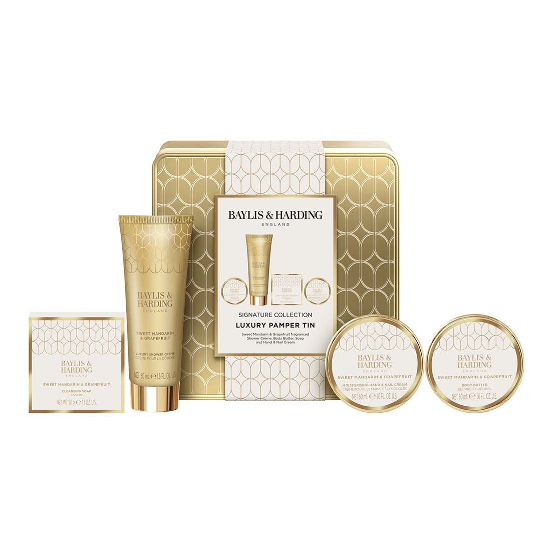 Sweet Mandarin &amp; Grapefruit Luxury Pamper Tin Gift Set - Multi