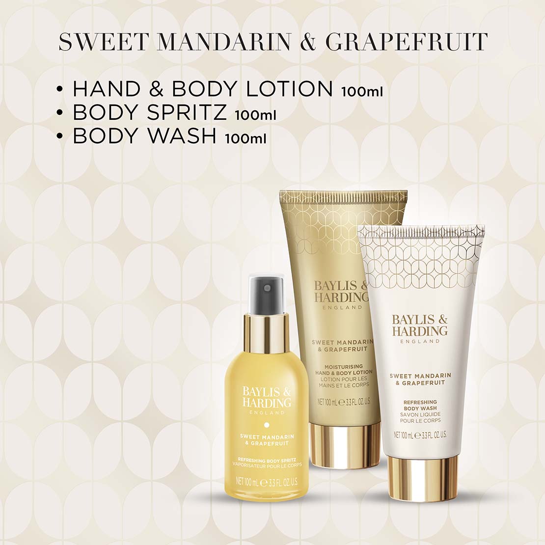 Sweet Mandarin &amp; Grapefruit Luxury Wash Bag Gift Set - Multi