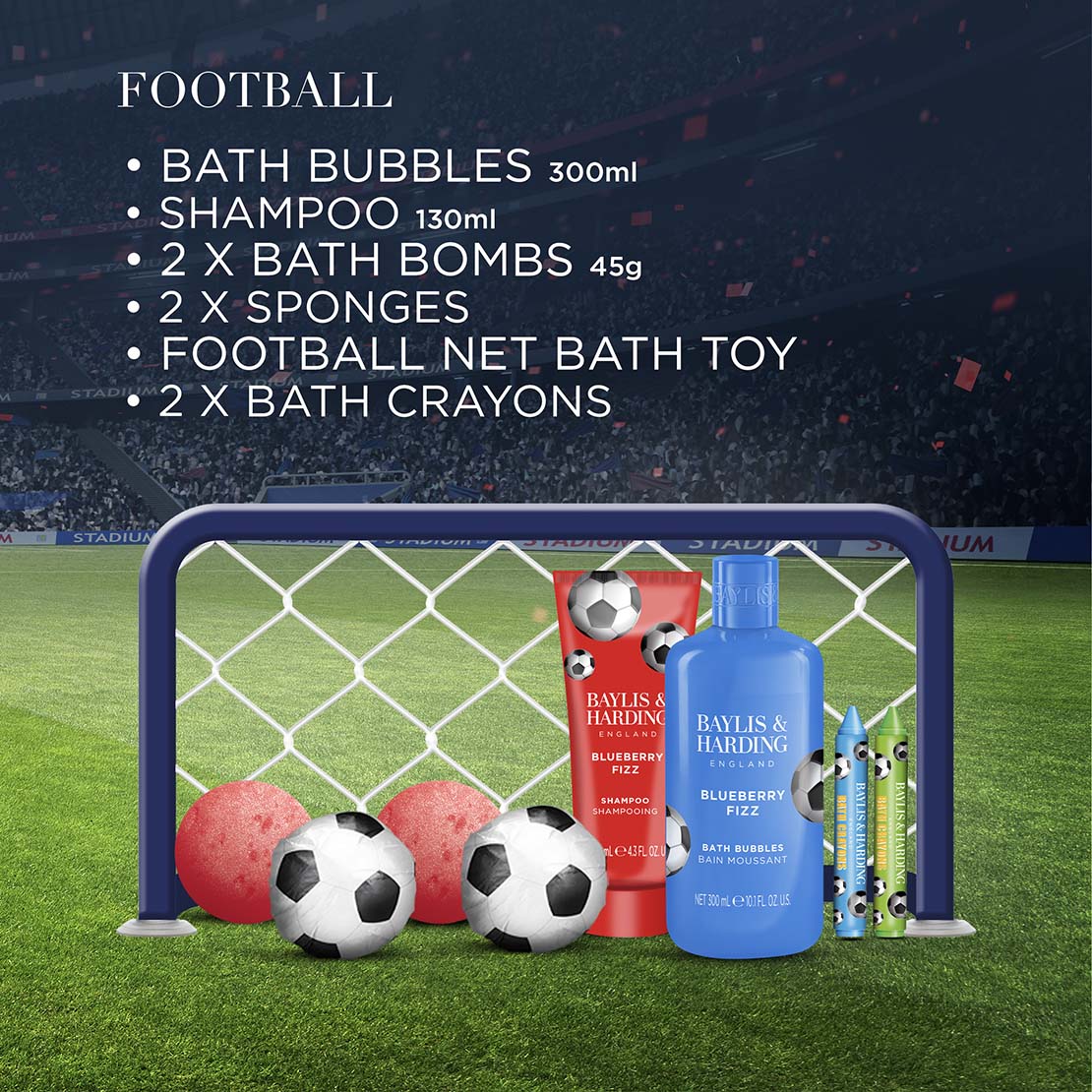 Football Kick Off Bath Kit Gift Set - Multi