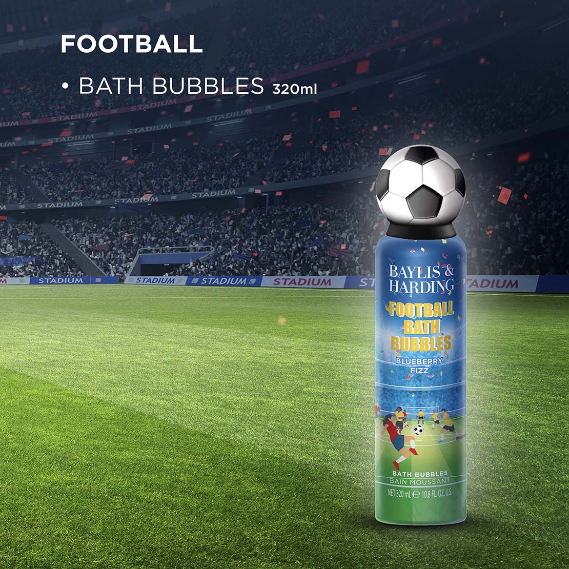 Football Post Match Bath Bubbles Gift - Multi