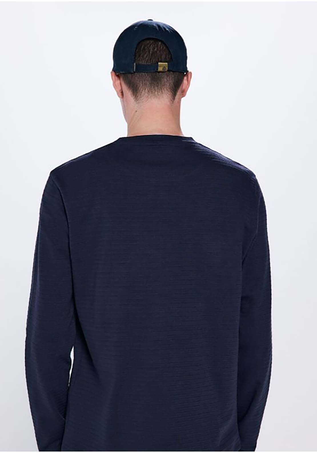 Springfield Double Structured Long Sleeve -Shirt - Blue 3 Shaws Department Stores