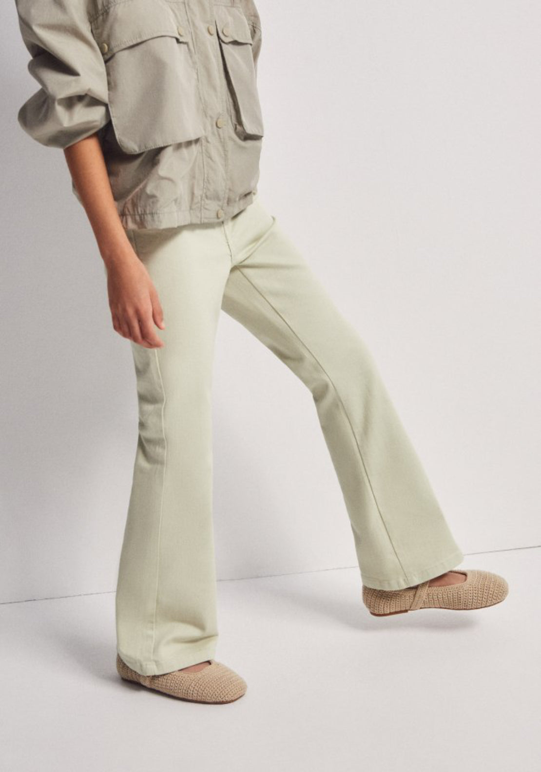 Sfera Bell Bottom Trousers - Green 4 Shaws Department Stores