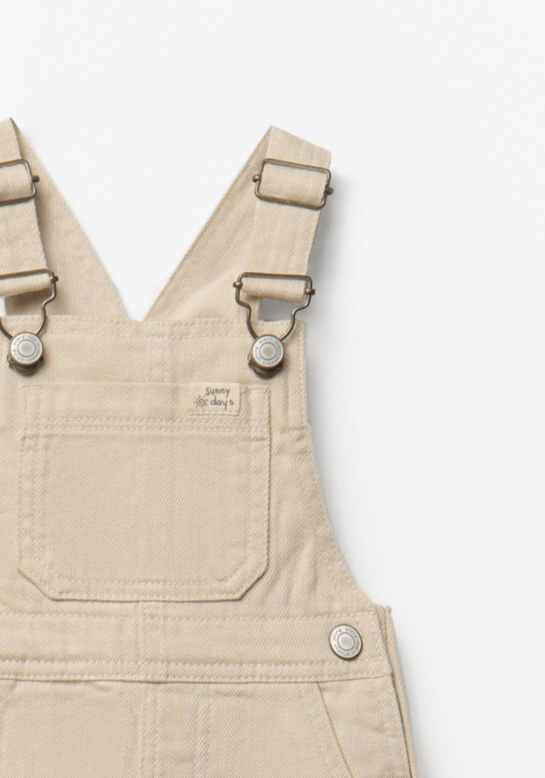 Sfera Overall Twill Dungarees - Cream 3 Shaws Department Stores