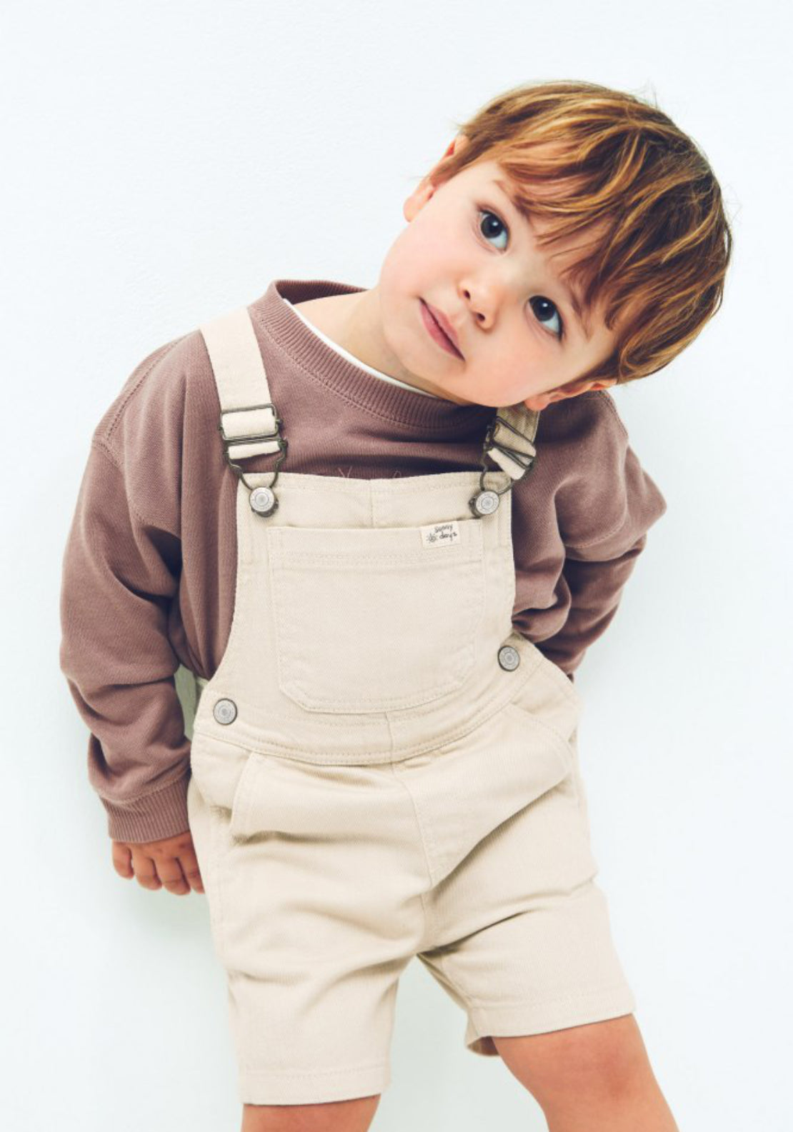 Sfera Overall Twill Dungarees - Cream 6 Shaws Department Stores