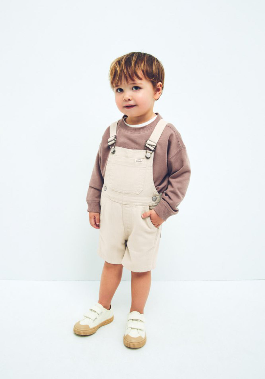 Sfera Overall Twill Dungarees - Cream 7 Shaws Department Stores
