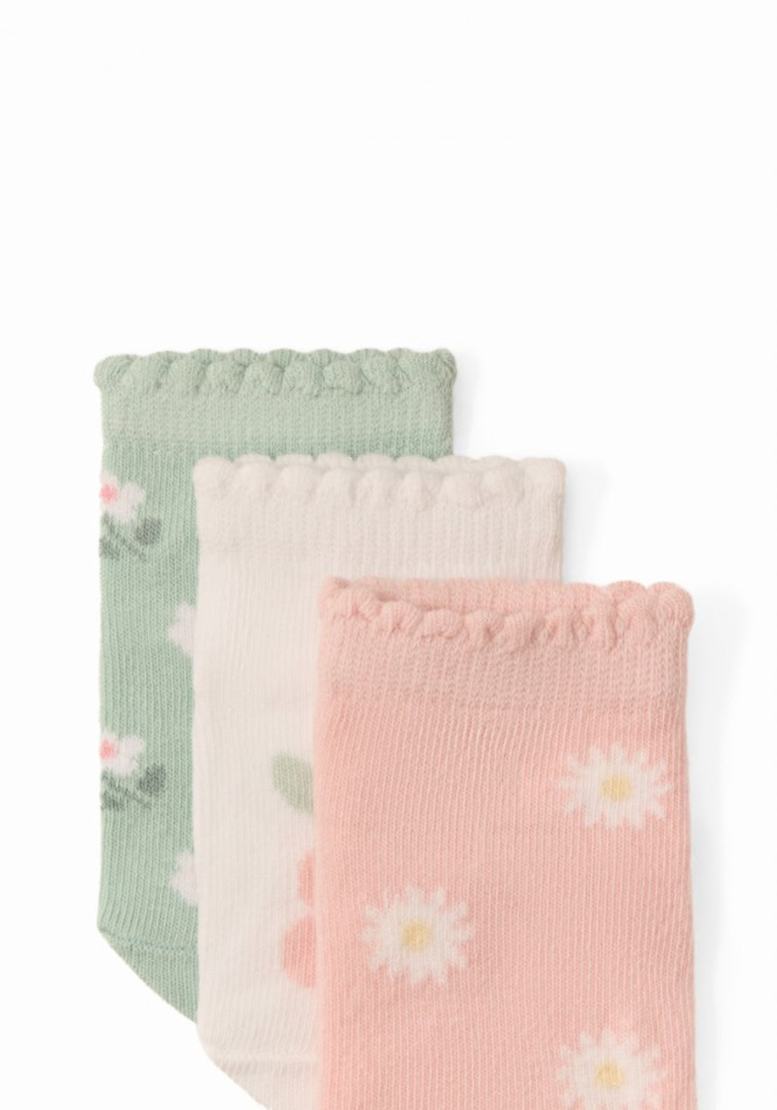 Sfera 3 Pack Flower Socks - Pink 2 Shaws Department Stores