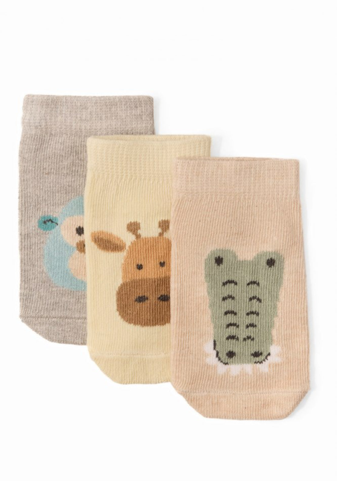 Sfera 3 Pack Jungle Animal Socks - Yellow 1 Shaws Department Stores