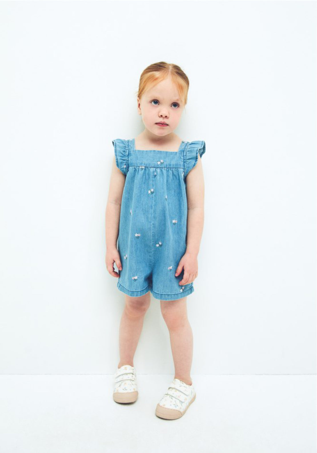 Sfera Light Denim Embroidered Jumpsuit - Denim Light Wash 8 Shaws Department Stores