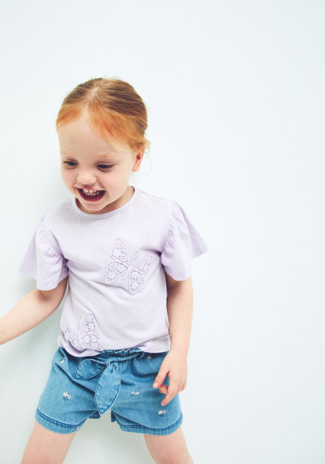 Sfera Butterfly Patch T-Shirt - Lavender 6 Shaws Department Stores