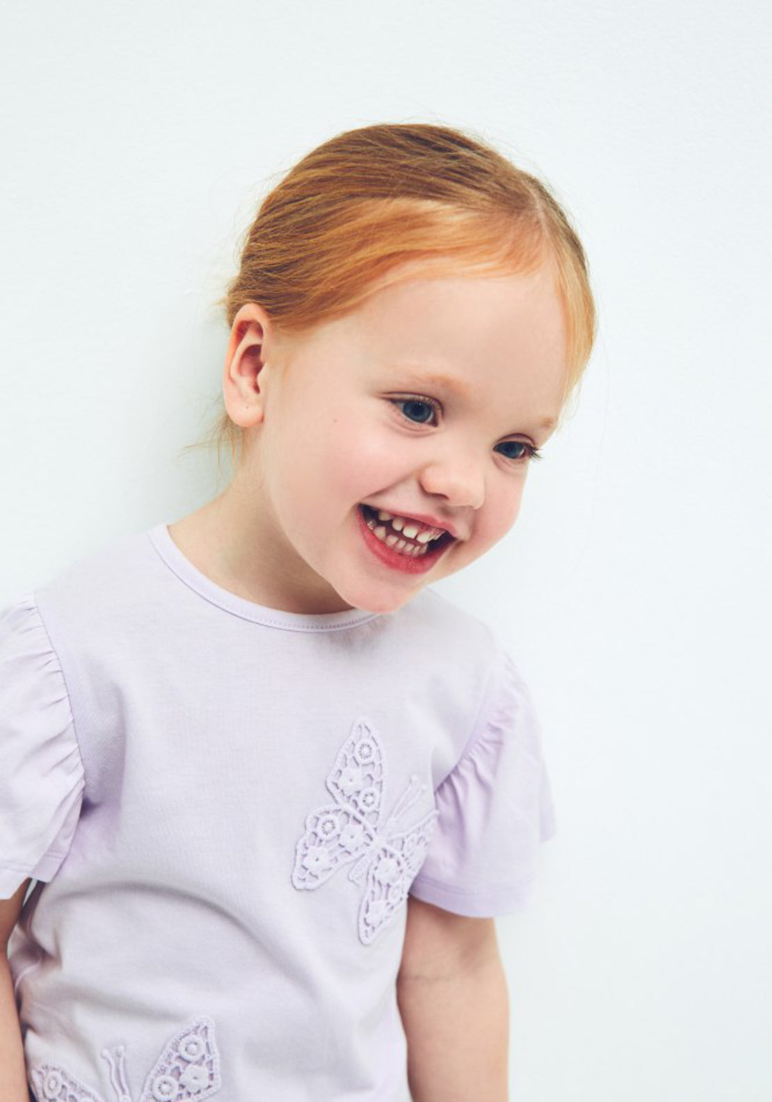 Sfera Butterfly Patch T-Shirt - Lavender 4 Shaws Department Stores