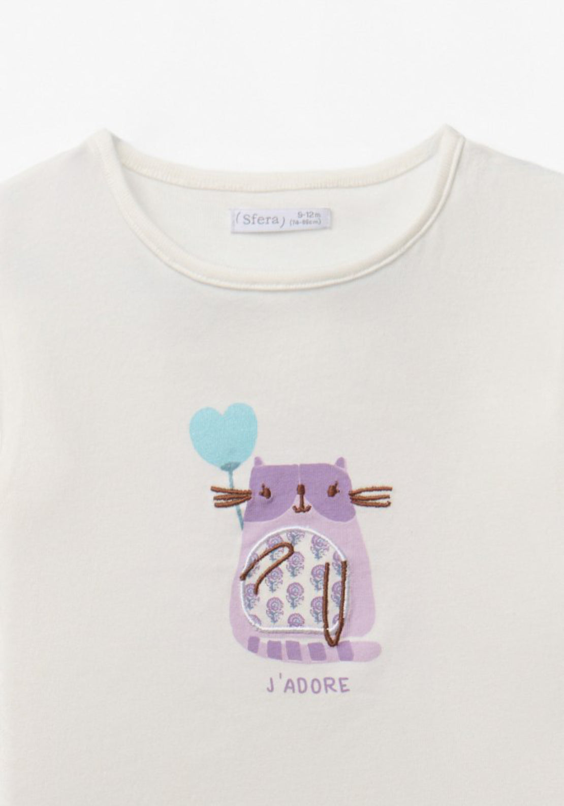 Sfera Kitty Patch T-Shirt - White 3 Shaws Department Stores