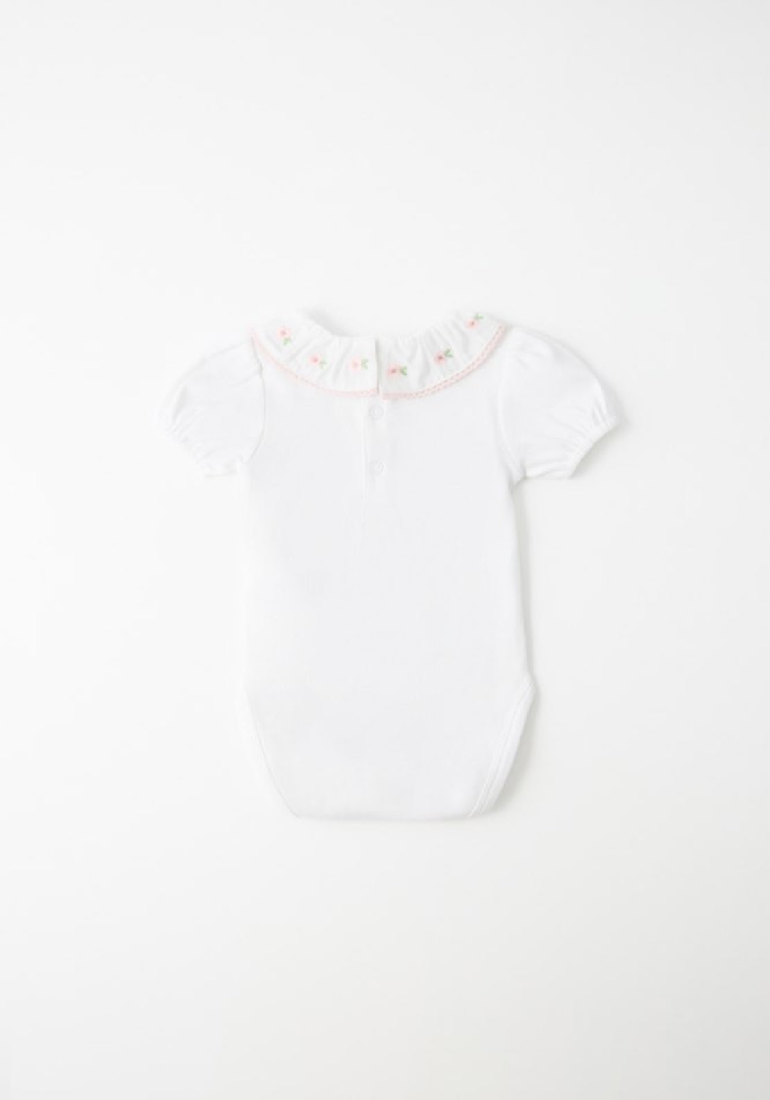Sfera Embroidered Voile Neck Vest - White 2 Shaws Department Stores
