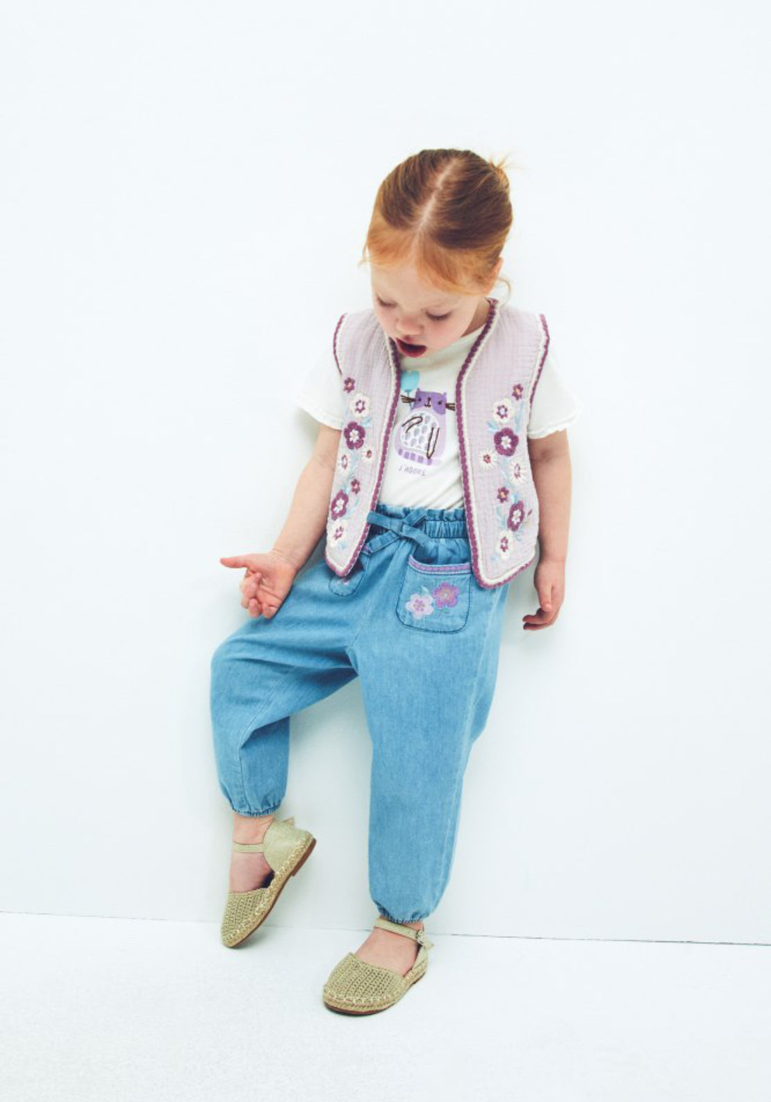 Sfera Embroidered Bambula Vest - Lavender 6 Shaws Department Stores
