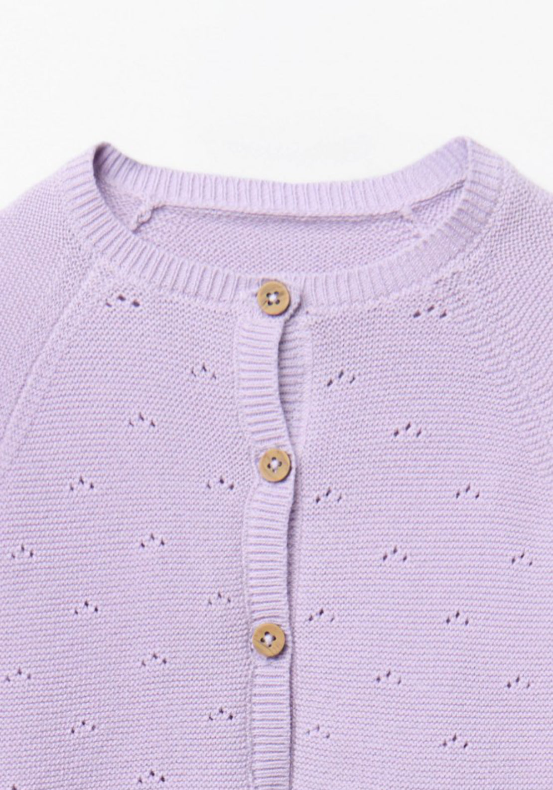 Sfera Ruffle Hem Knit Cardigan - Purple 3 Shaws Department Stores