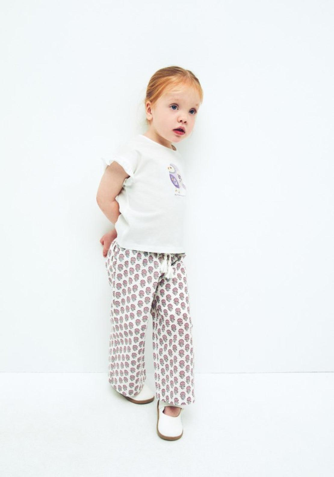 Sfera Flower Dobby Trousers - Cream 3 Shaws Department Stores