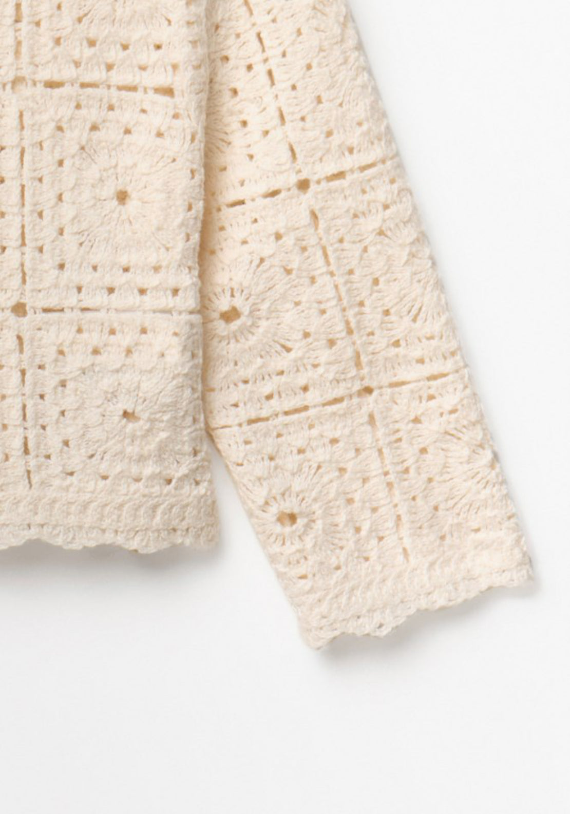 Sfera Crochet Cardigan - Beige 3 Shaws Department Stores