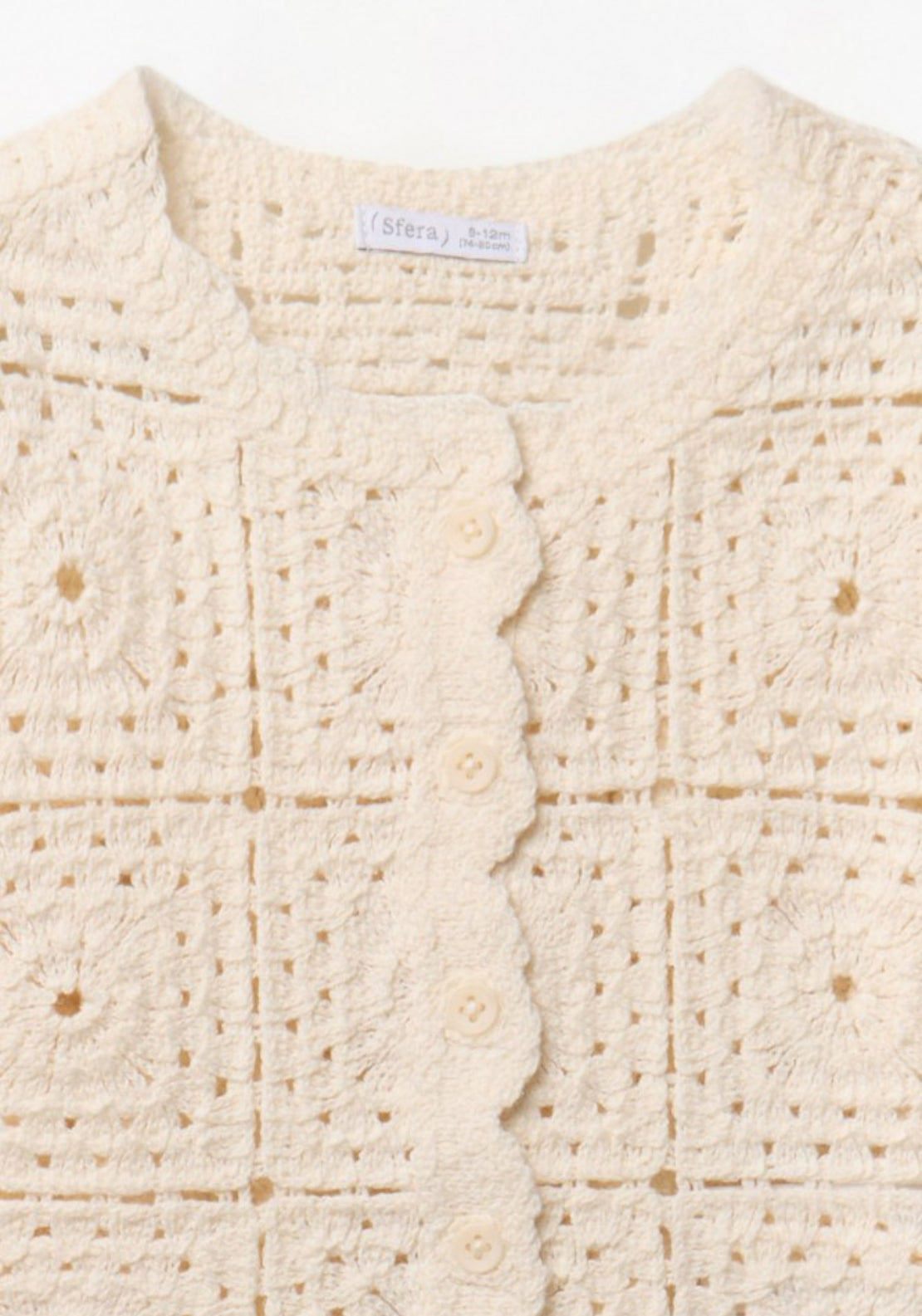 Sfera Crochet Cardigan - Beige 2 Shaws Department Stores
