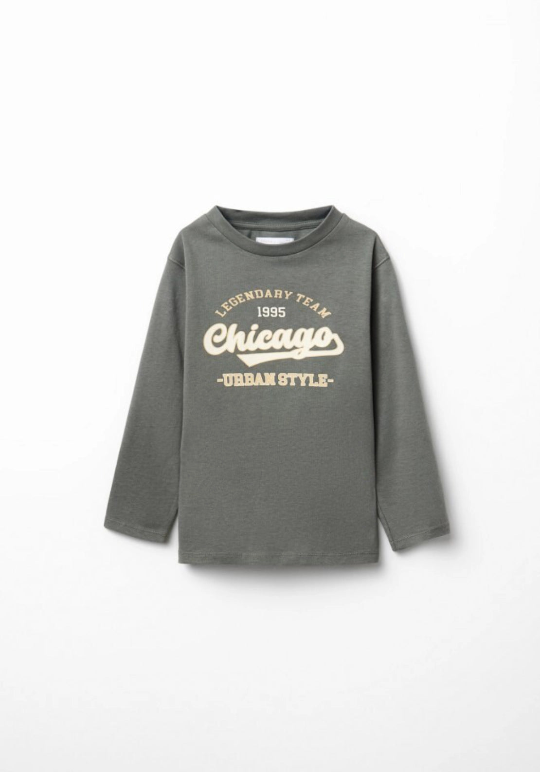 Printed Long Sleeve T-Shirt - Green