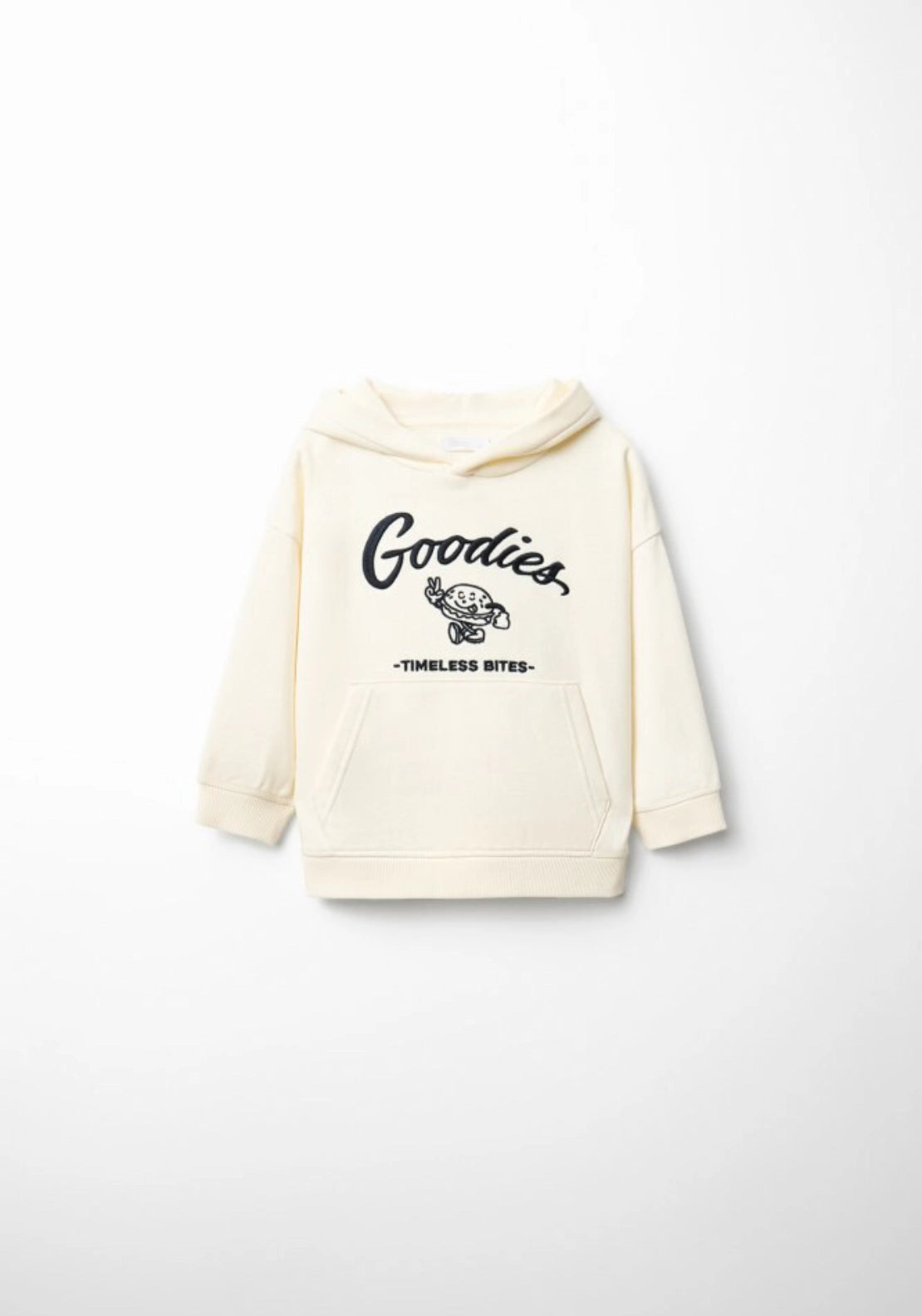 Embroidered Hamburger Sweatshirt - White