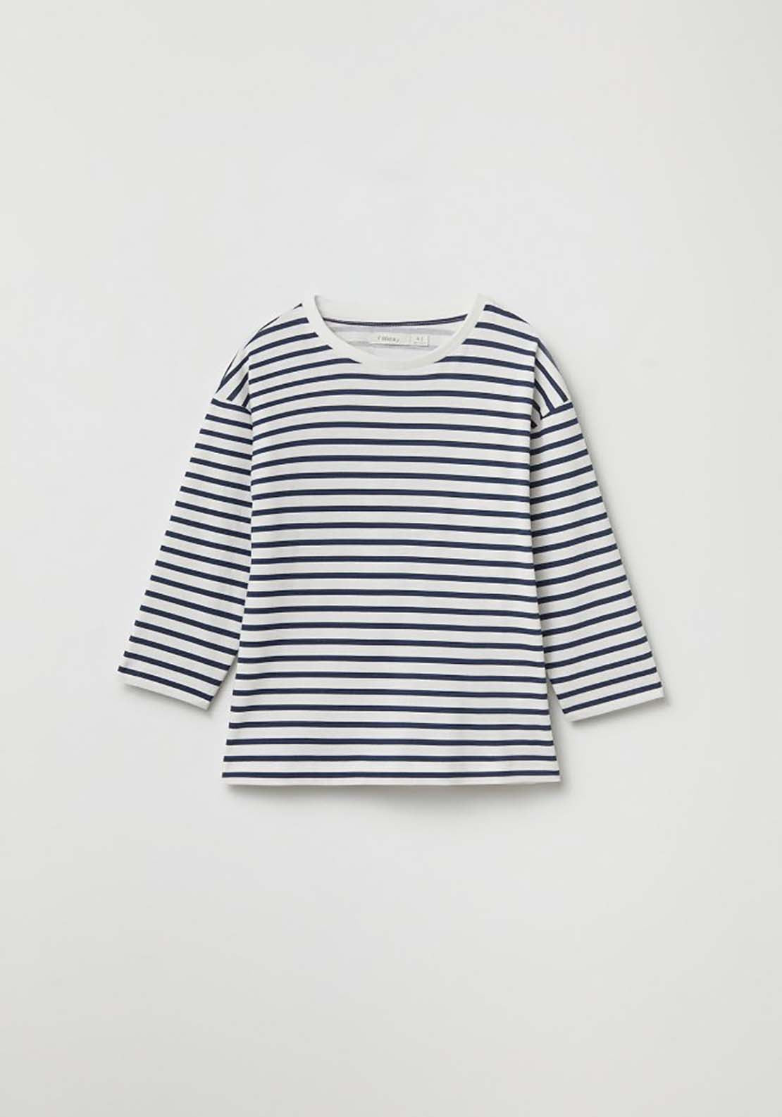 Sfera Striped T-Shirt - Cream 1 Shaws Department Stores