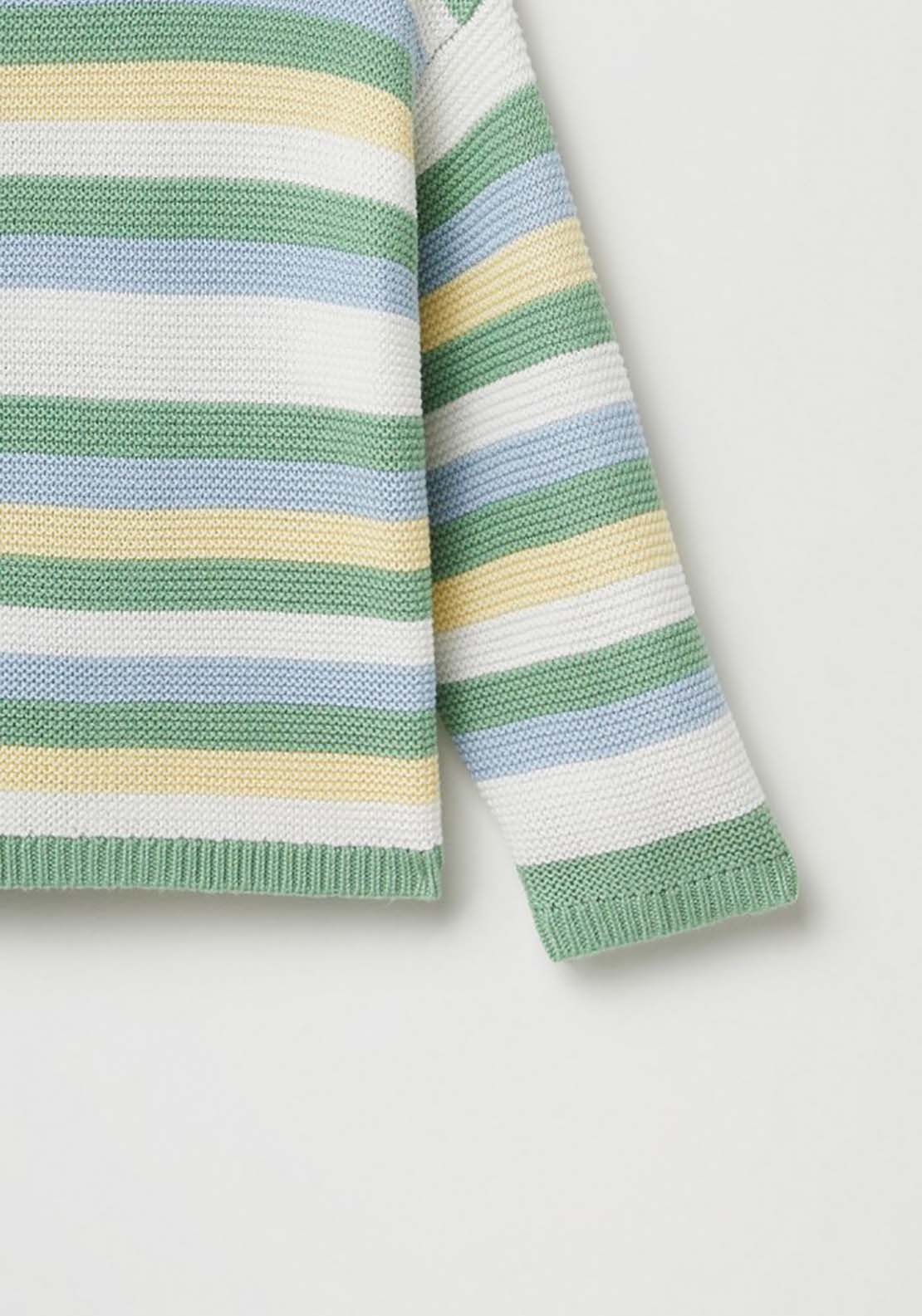 Sfera Stripe Knit Jumper - Green 2 Shaws Department Stores