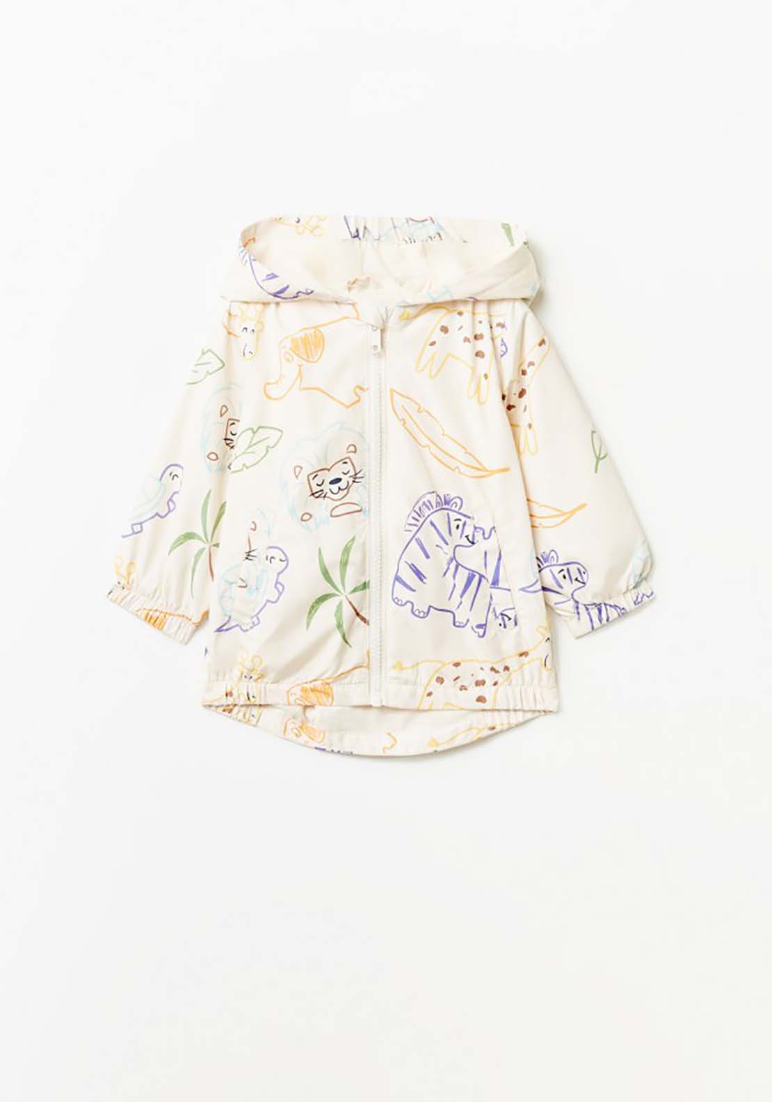 Sfera Safari Print Raincoat - Cream 1 Shaws Department Stores