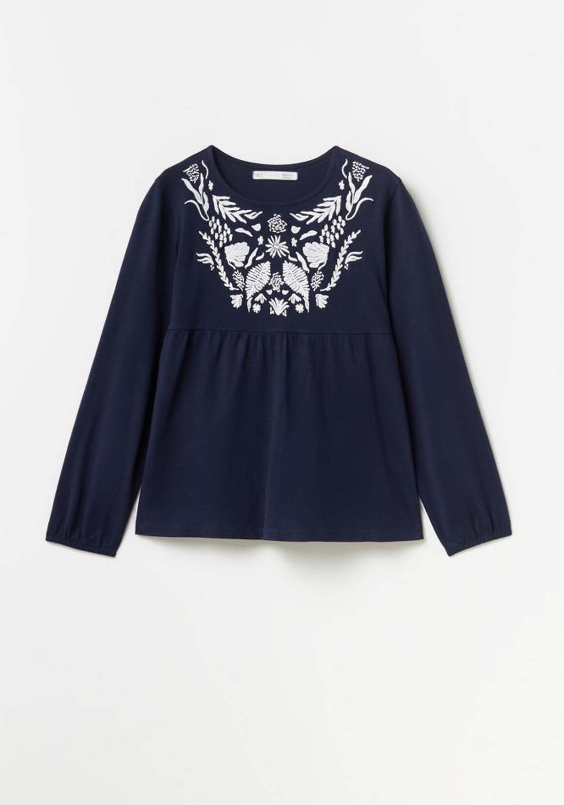Sfera Long Sleeve Front Embroidered Top 5 Shaws Department Stores