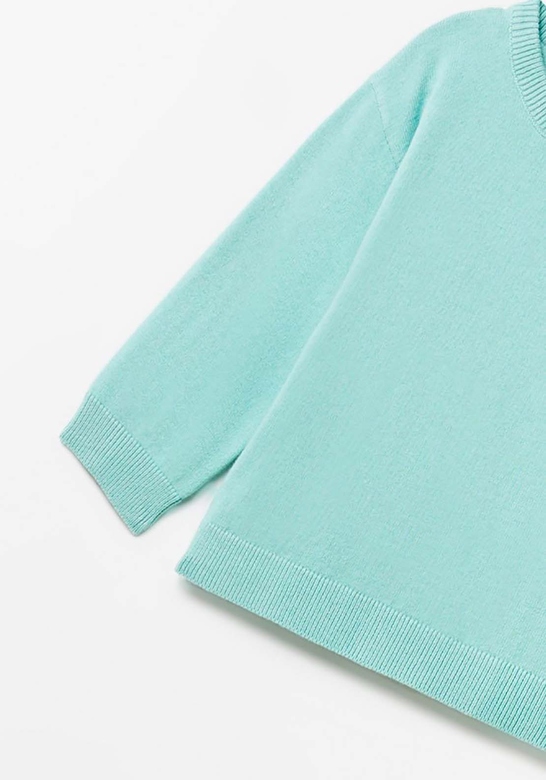 Sfera Basic Knit Jumper - Green 3 Shaws Department Stores