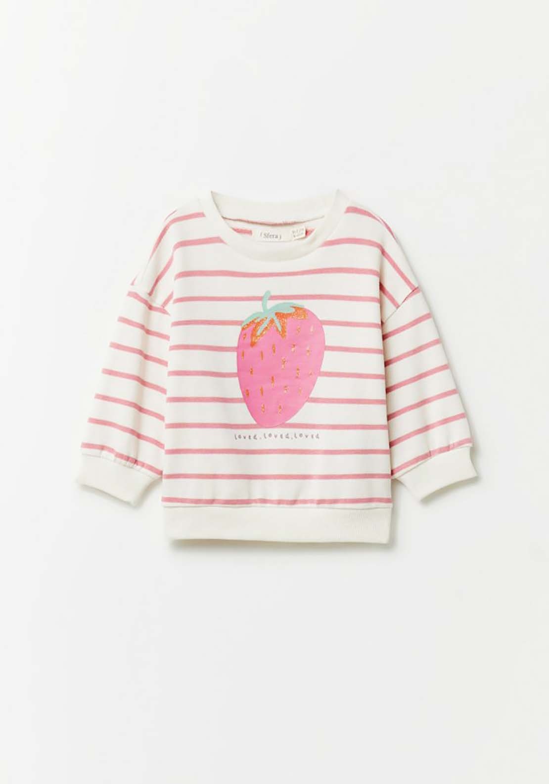 Sfera Strip Strawberry Jumper - Pink 1 Shaws Department Stores