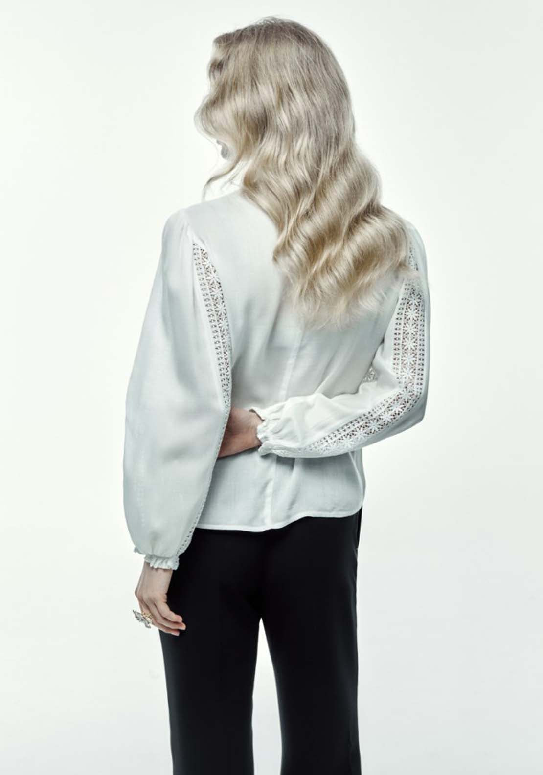Sfera Long Sleeve Lace Romantic Blouse 4 Shaws Department Stores