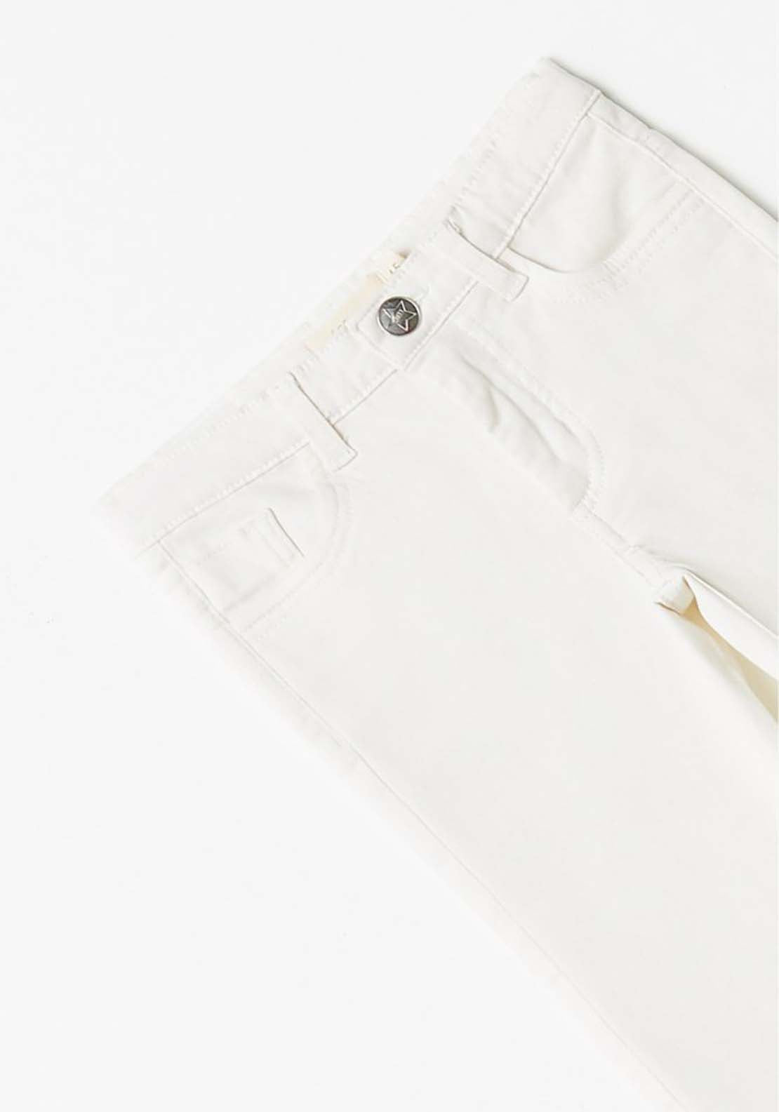 Sfera White Plain Twill Jeans - Cream 2 Shaws Department Stores