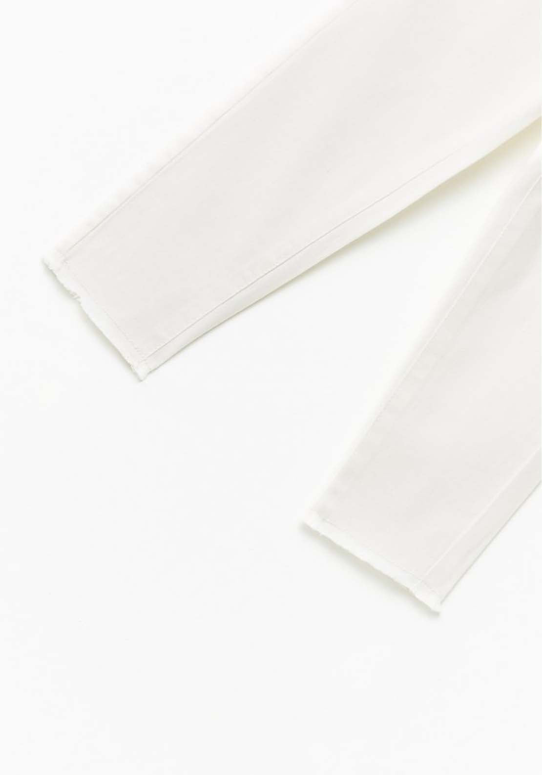 Sfera White Plain Twill Jeans - Cream 3 Shaws Department Stores