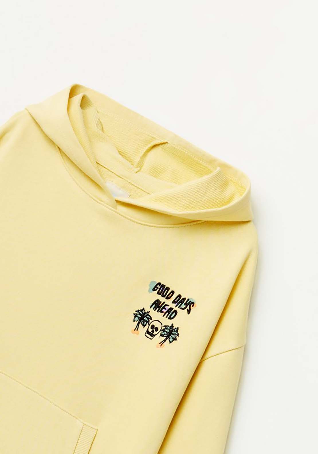 Sfera Hoodie With Back Print - Yellow 2 Shaws Department Stores