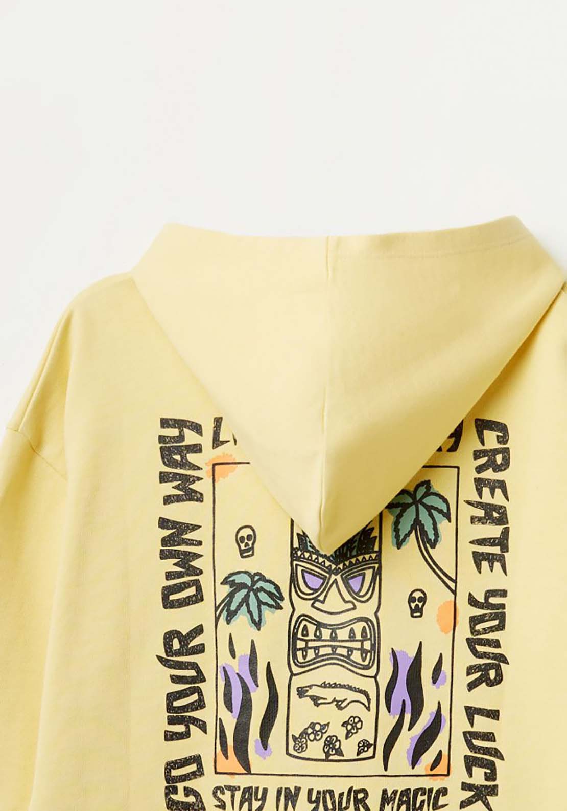 Sfera Hoodie With Back Print - Yellow 3 Shaws Department Stores