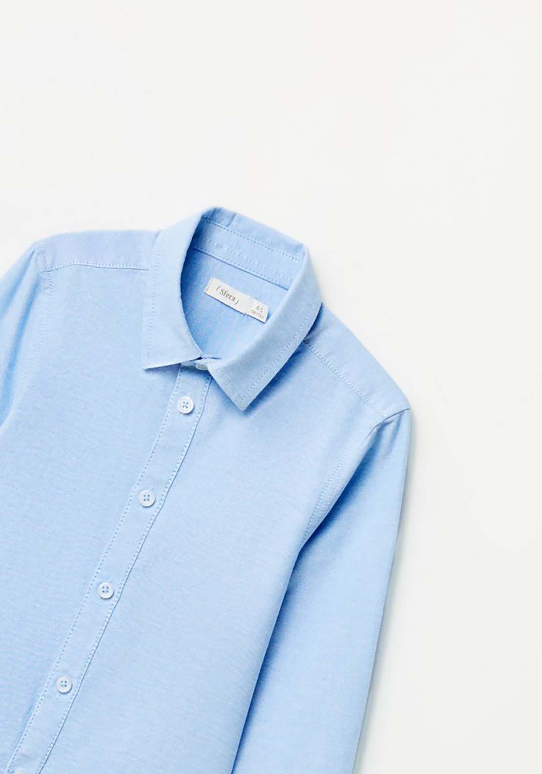 Sfera Plain Shirt - Blue 3 Shaws Department Stores