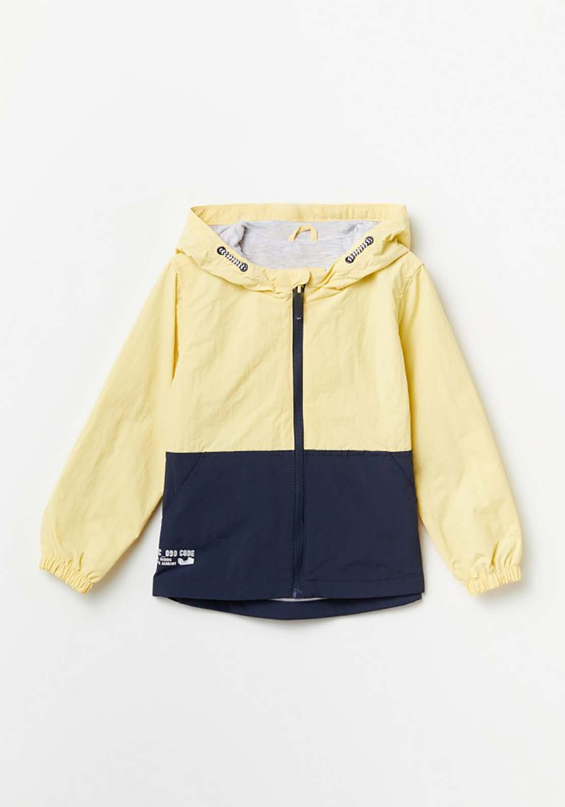 Sfera Hooded Bicolour Jacket - Yellow 1 Shaws Department Stores