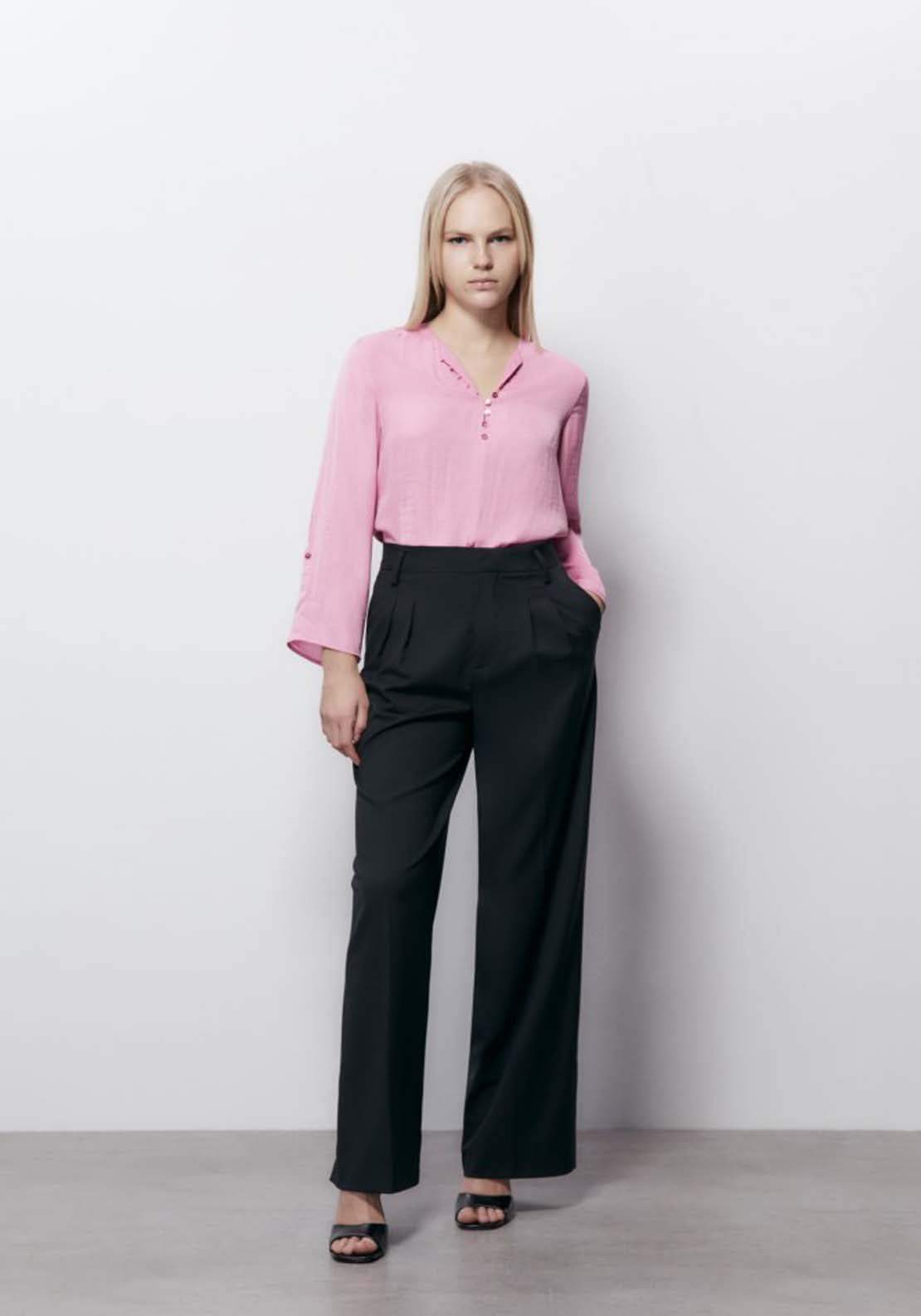 Sfera Plain Blouse - Pink 2 Shaws Department Stores
