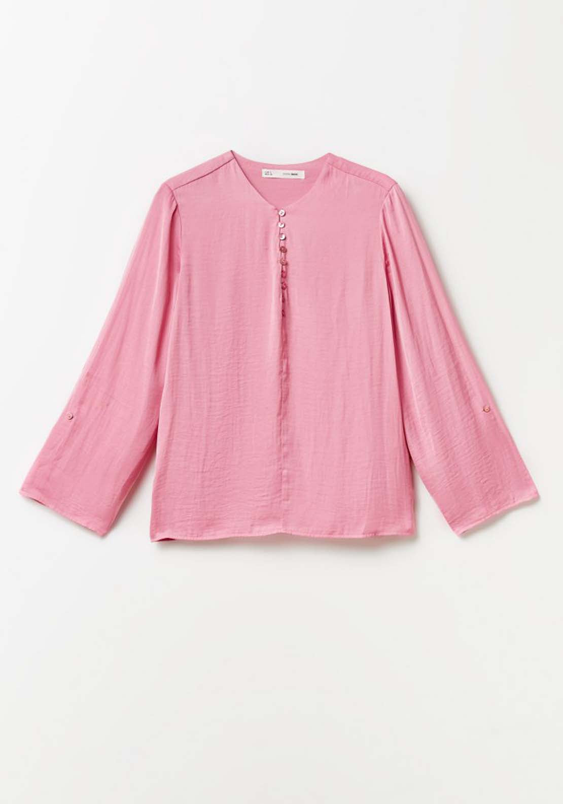 Sfera Plain Blouse - Pink 5 Shaws Department Stores