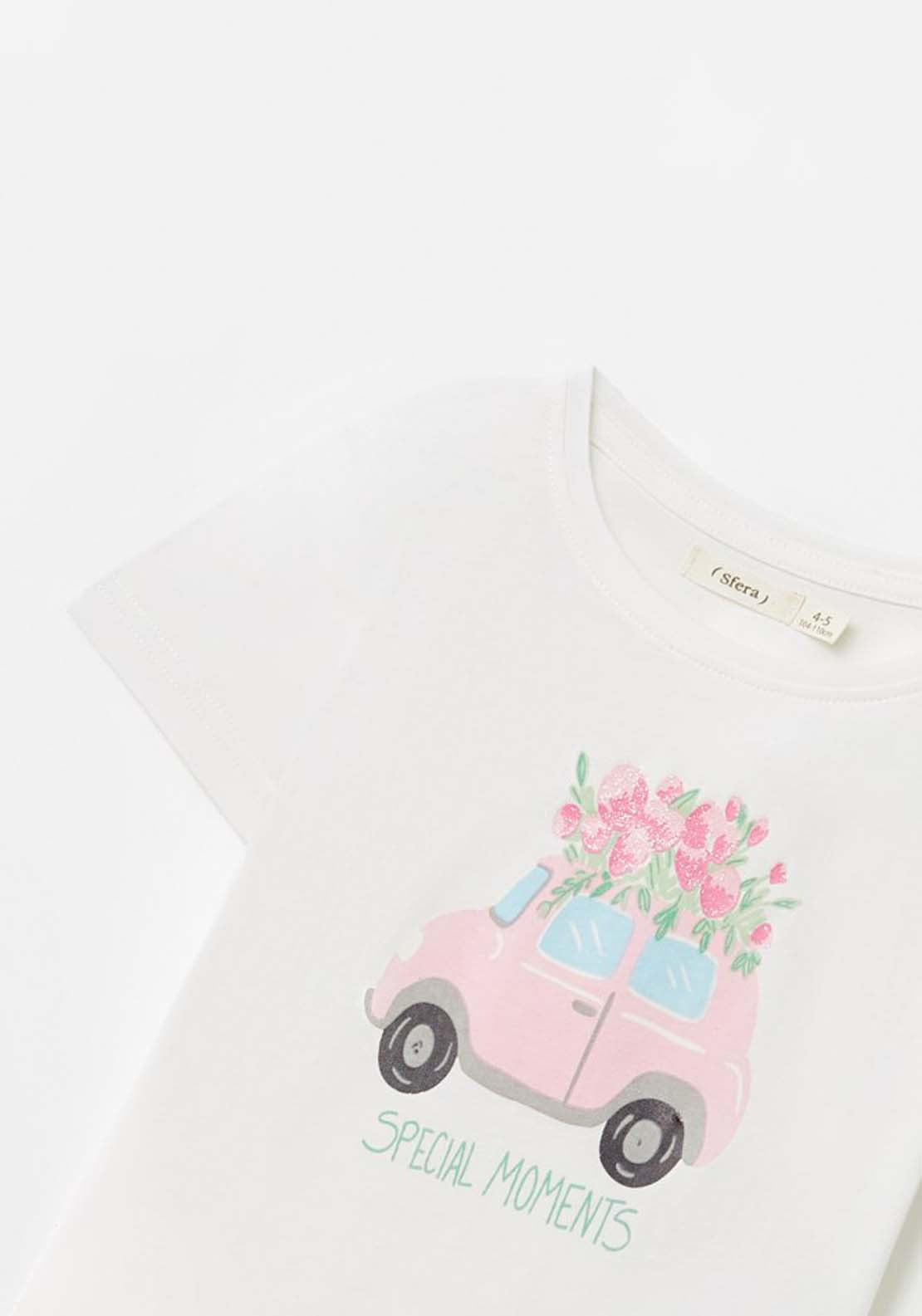 Sfera Car Print T-Shirt - White 2 Shaws Department Stores
