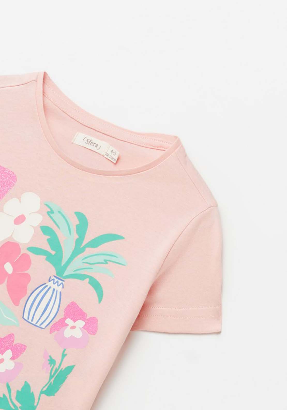Sfera Floral Print T-Shirt - Pink 2 Shaws Department Stores