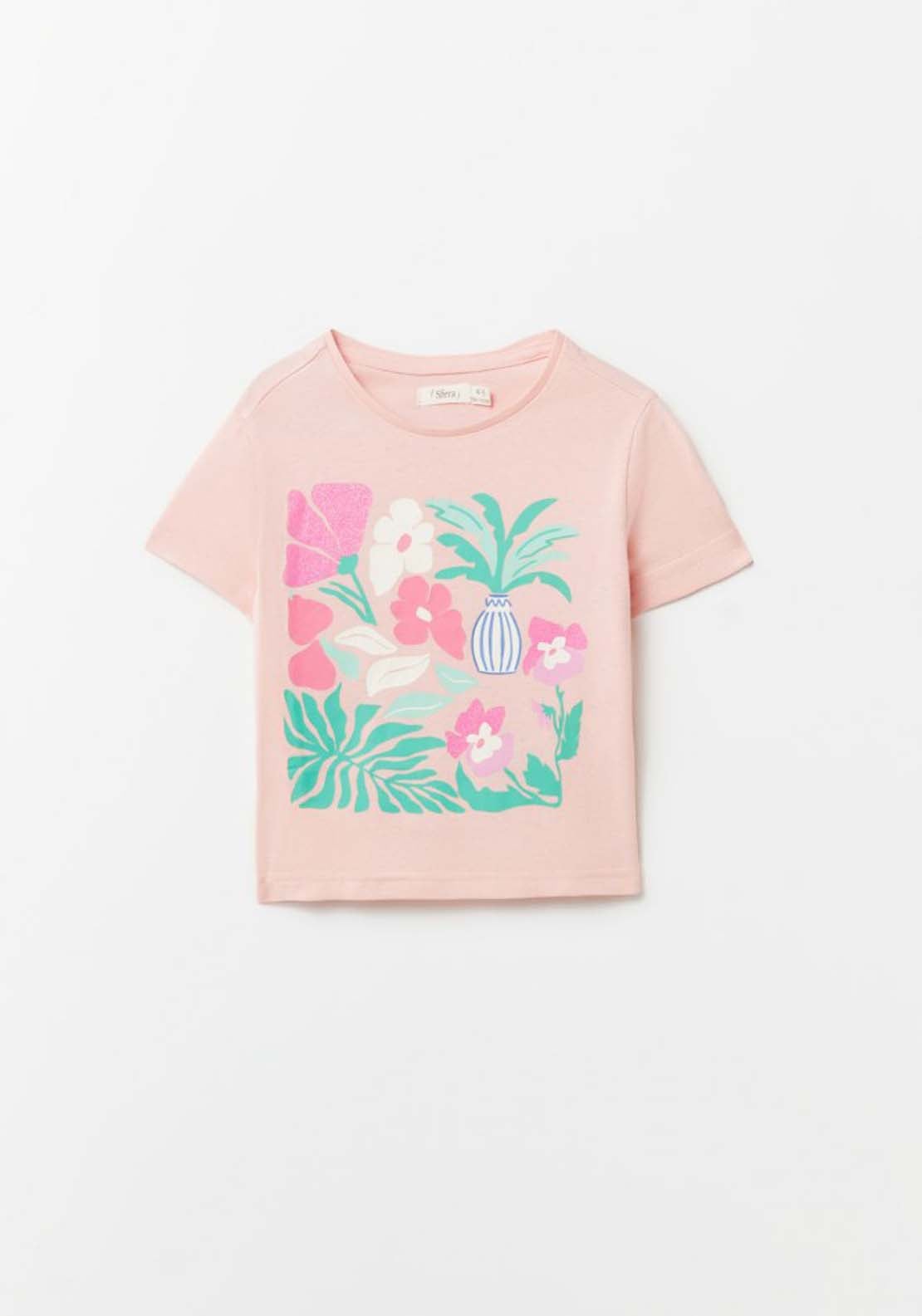 Sfera Floral Print T-Shirt - Pink 1 Shaws Department Stores