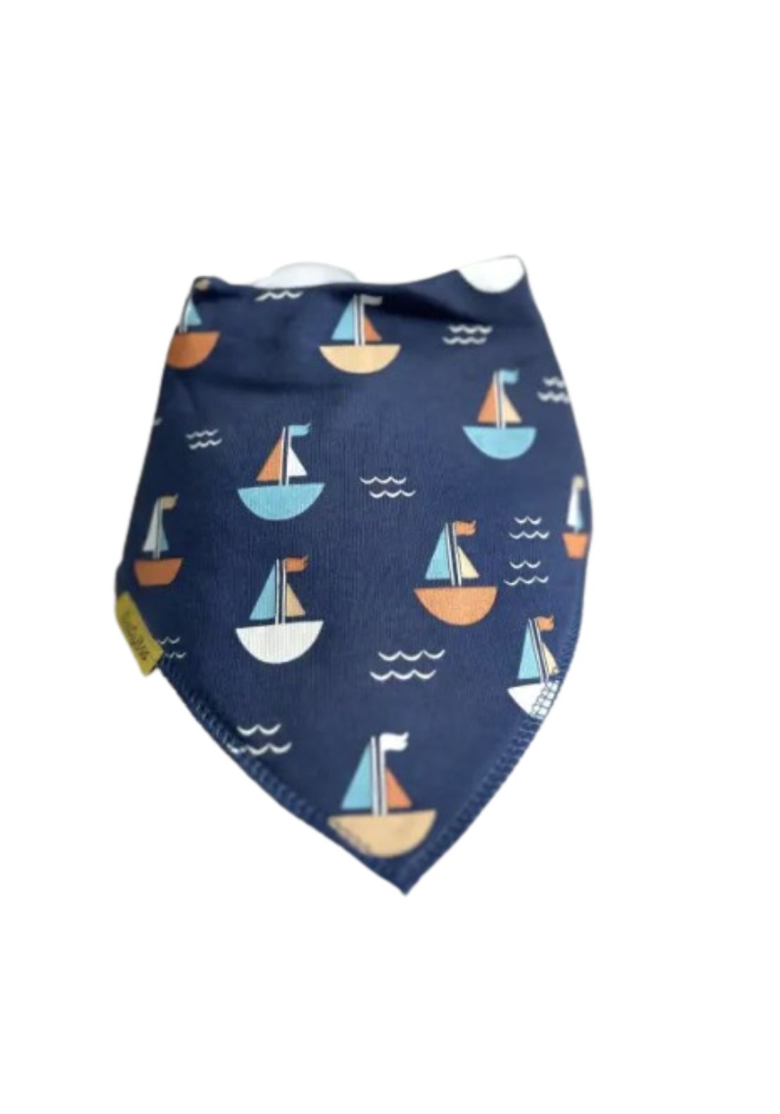 Babyboo Gone Sailing Organic Cotton DribbleBoo Bandana Bib - Blue 1 Shaws Department Stores