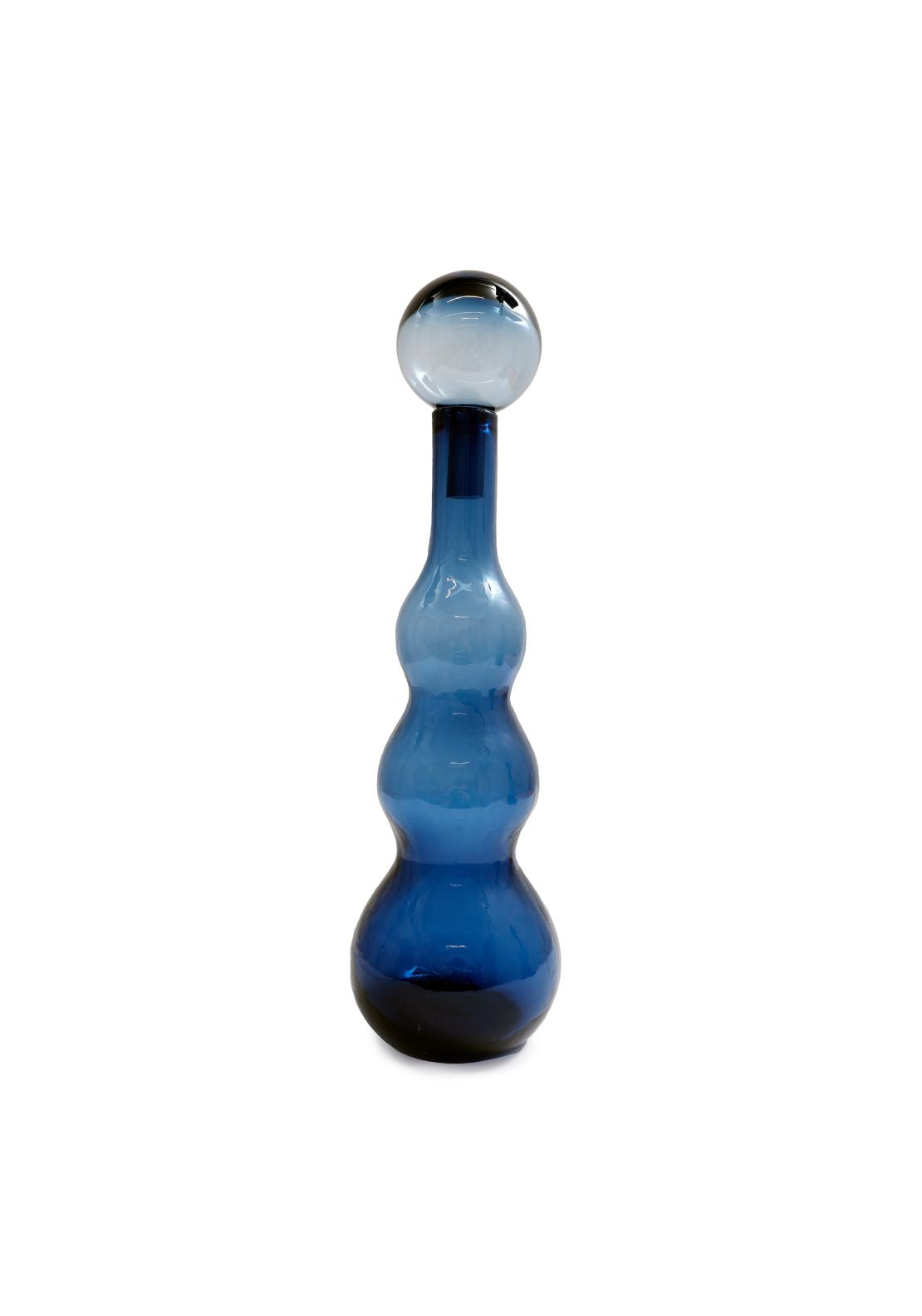 The Home Collection Blue Glass Bottle With Lid 1 Shaws Department Stores